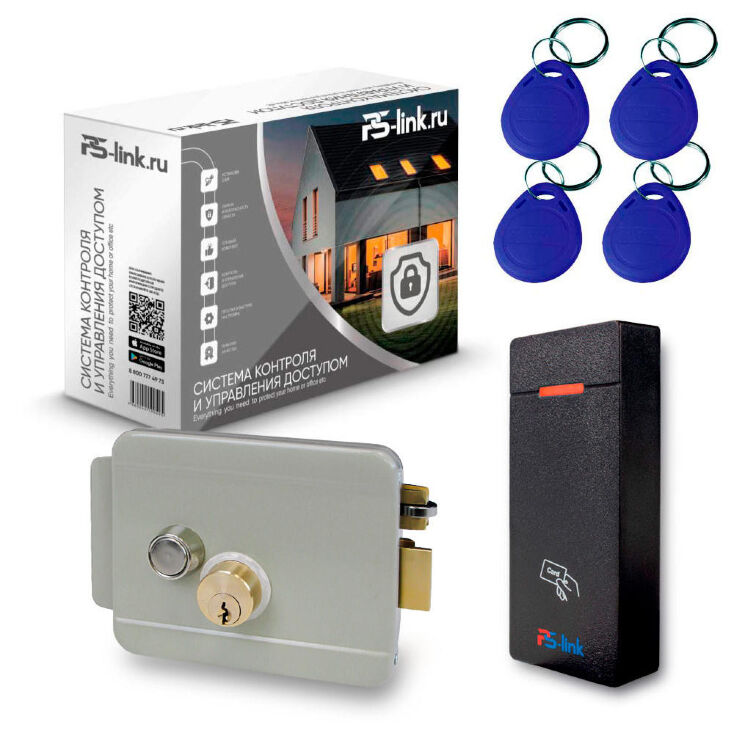Комплект СКУД KIT-M010MF-WP-G эл. механический замок, RFID