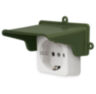 Козырек для розетки 1 местный зеленый