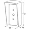 Козырёк для панели доступа PS-LINK PS-208C-EMW черный PETG