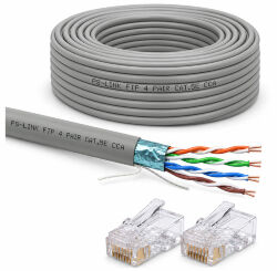 Кабель витая пара FTP4 cat.5E CCA 30 метров  FTP-CCA30