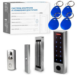 Комплект СКУД Undino KIT-ACP502EM-180 эл. магнитный замок 180кг, RFID, WIFI, отпечаток