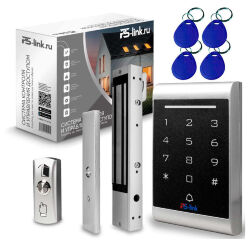 Система СКУД  KIT-1203MF-280 электромагнитный замок 280кг тип НО, кодовая панель Mifare 13.56, 2000 пользователей, IP40