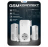 Комплект GSM - Розетка Simpal T4002V2 (1 ведущая + 2 ведомых) работа по расписанию, датчик температуры, управление по SMS