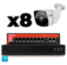 Комплект видеонаблюдения IP 2Мп KIT-C208IP-PL 8 камер для улицы, программный датчик движения, удаленный доступ, ночное видение