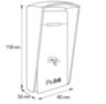 Козырек для считывателя PS-M010EM-WP медный, уличный, PETG пластик, защита от дождя и пыли