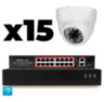 Комплект видеонаблюдения IP 8Мп KIT-A815IP-PL 15 камер для помещения, программный датчик движения, удаленный доступ, ночное видение